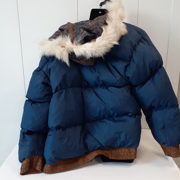 Vintage Outer Gear Duck Down Womens Fur Trim Hooded Winter Jacket Size Medium - Picture 11 of 13